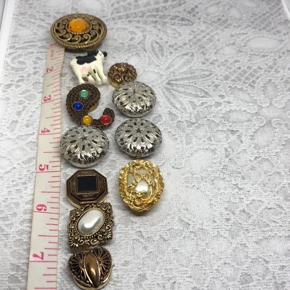 Huge bundle lot 11 statement whimsy button cover ups vintage Nony + - Picture 7 of 7